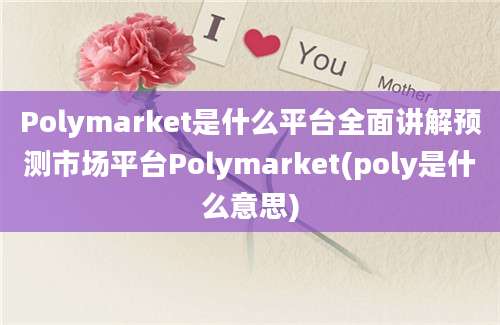 Polymarket是什么平台全面讲解预测市场平台Polymarket(poly是什么意思)