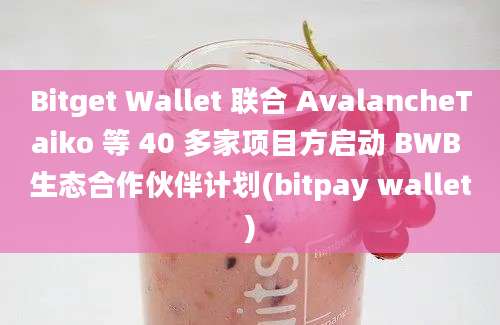 Bitget Wallet 联合 AvalancheTaiko 等 40 多家项目方启动 BWB 生态合作伙伴计划(bitpay wallet)