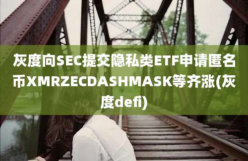 灰度向SEC提交隐私类ETF申请匿名币XMRZECDASHMASK等齐涨(灰度defi)