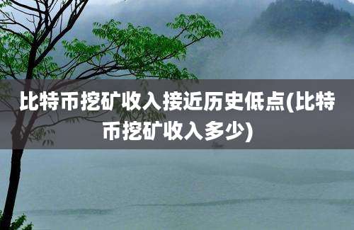 比特币挖矿收入接近历史低点(比特币挖矿收入多少)