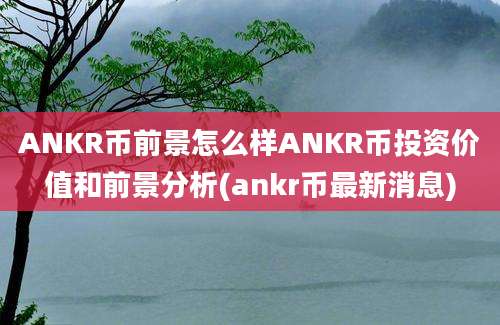 ANKR币前景怎么样ANKR币投资价值和前景分析(ankr币最新消息)