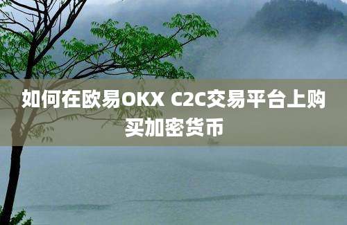 如何在欧易OKX C2C交易平台上购买加密货币