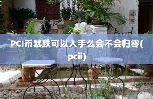 PCI币暴跌可以入手么会不会归零(pcii)