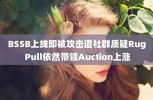 BSSB上线即被攻击遭社群质疑Rug Pull依然带领Auction上涨