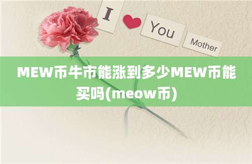 MEW币牛市能涨到多少MEW币能买吗(meow币)