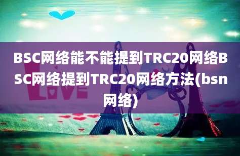 BSC网络能不能提到TRC20网络BSC网络提到TRC20网络方法(bsn网络)