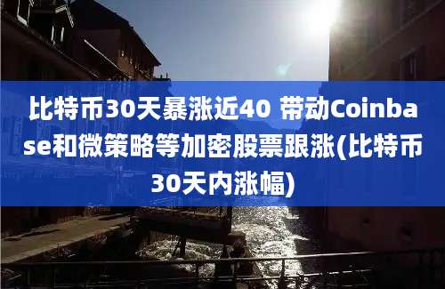 比特币30天暴涨近40 带动Coinbase和微策略等加密股票跟涨(比特币30天内涨幅)