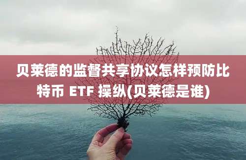 贝莱德的监督共享协议怎样预防比特币 ETF 操纵(贝莱德是谁)