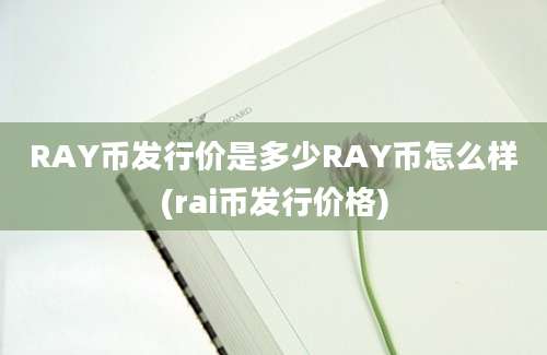 RAY币发行价是多少RAY币怎么样(rai币发行价格)