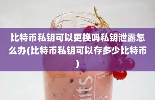 比特币私钥可以更换吗私钥泄露怎么办(比特币私钥可以存多少比特币)