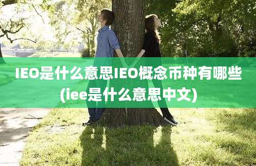 IEO是什么意思IEO概念币种有哪些(iee是什么意思中文)