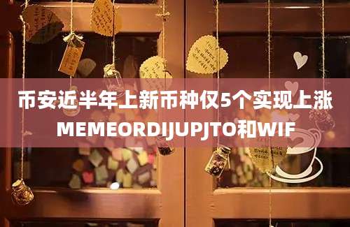 币安近半年上新币种仅5个实现上涨MEMEORDIJUPJTO和WIF