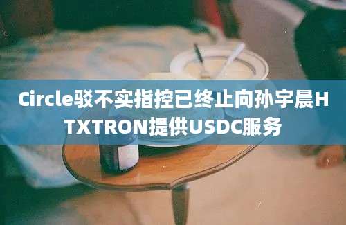 Circle驳不实指控已终止向孙宇晨HTXTRON提供USDC服务