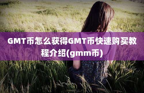 GMT币怎么获得GMT币快速购买教程介绍(gmm币)