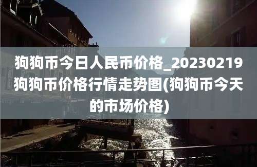 狗狗币今日人民币价格_20230219狗狗币价格行情走势图(狗狗币今天的市场价格)