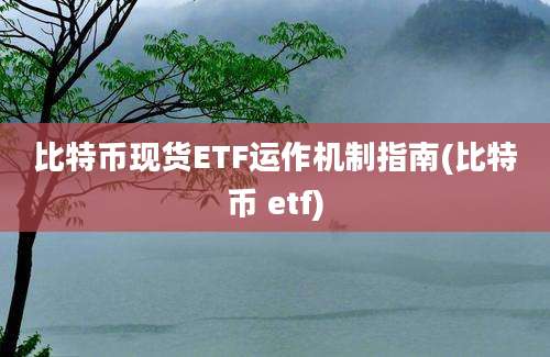 比特币现货ETF运作机制指南(比特币 etf)