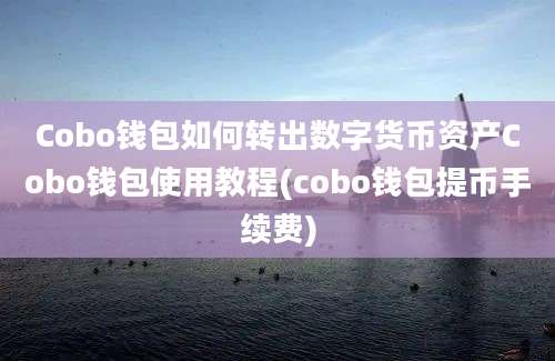 Cobo钱包如何转出数字货币资产Cobo钱包使用教程(cobo钱包提币手续费)