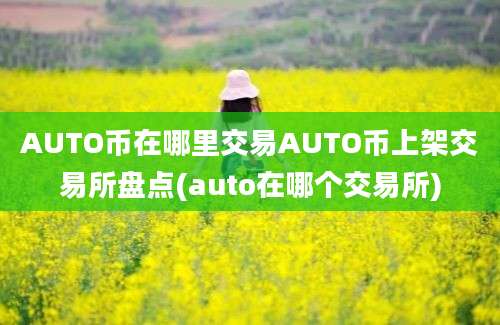 AUTO币在哪里交易AUTO币上架交易所盘点(auto在哪个交易所)