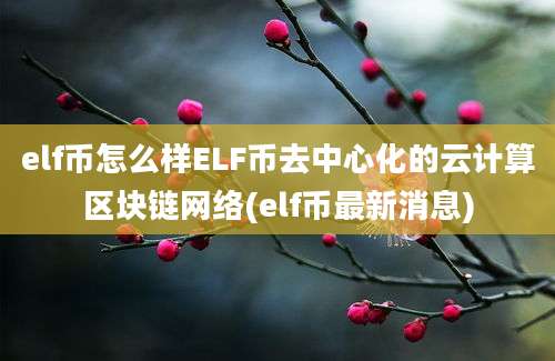 elf币怎么样ELF币去中心化的云计算区块链网络(elf币最新消息)