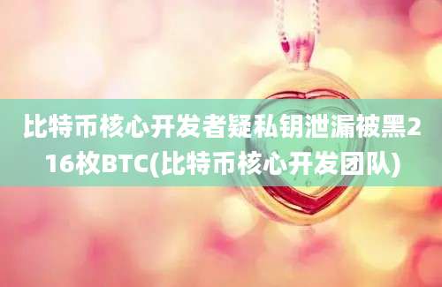 比特币核心开发者疑私钥泄漏被黑216枚BTC(比特币核心开发团队)