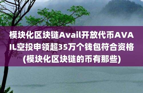 模块化区块链Avail开放代币AVAIL空投申领超35万个钱包符合资格(模块化区块链的币有那些)