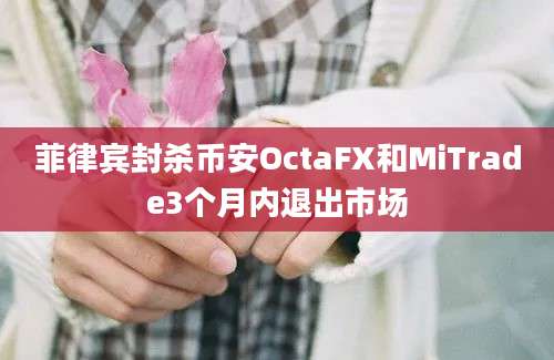 菲律宾封杀币安OctaFX和MiTrade3个月内退出市场