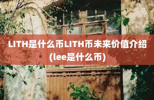 LITH是什么币LITH币未来价值介绍(lee是什么币)