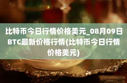 比特币今日行情价格美元_08月09日BTC最新价格行情(比特币今日行情价格美元)