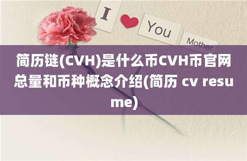 简历链(CVH)是什么币CVH币官网总量和币种概念介绍(简历 cv resume)