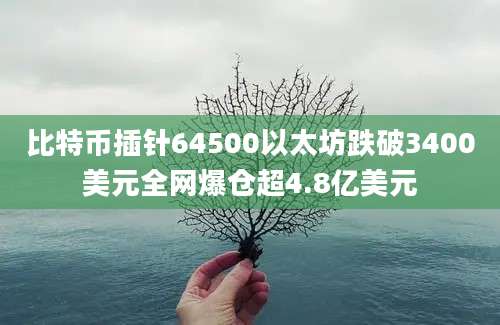 比特币插针64500以太坊跌破3400美元全网爆仓超4.8亿美元