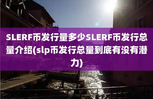 SLERF币发行量多少SLERF币发行总量介绍(slp币发行总量到底有没有潜力)