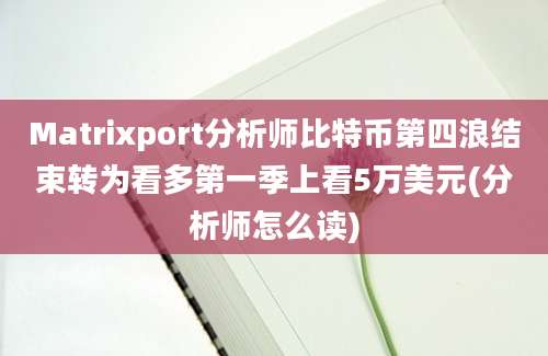 Matrixport分析师比特币第四浪结束转为看多第一季上看5万美元(分析师怎么读)