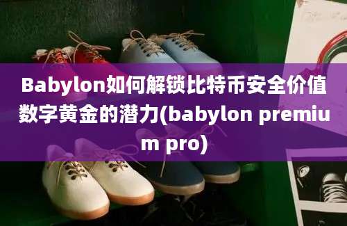 Babylon如何解锁比特币安全价值数字黄金的潜力(babylon premium pro)