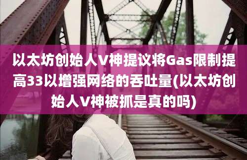 以太坊创始人V神提议将Gas限制提高33以增强网络的吞吐量(以太坊创始人V神被抓是真的吗)