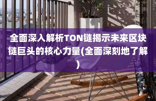 全面深入解析TON链揭示未来区块链巨头的核心力量(全面深刻地了解)