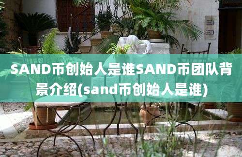 SAND币创始人是谁SAND币团队背景介绍(sand币创始人是谁)