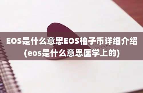 EOS是什么意思EOS柚子币详细介绍(eos是什么意思医学上的)