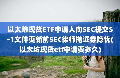 以太坊现货ETF申请人向SEC提交S-1文件更新前SEC律师抛证券隐忧(以太坊现货etf申请要多久)