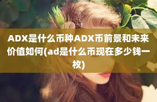 ADX是什么币种ADX币前景和未来价值如何(ad是什么币现在多少钱一枚)