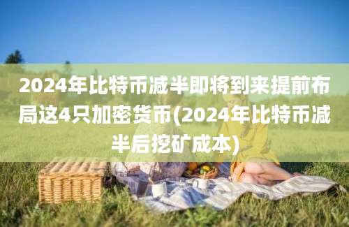 2024年比特币减半即将到来提前布局这4只加密货币(2024年比特币减半后挖矿成本)