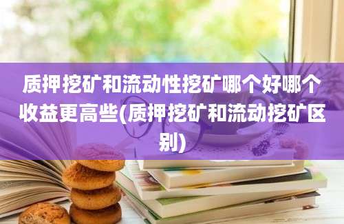 质押挖矿和流动性挖矿哪个好哪个收益更高些(质押挖矿和流动挖矿区别)