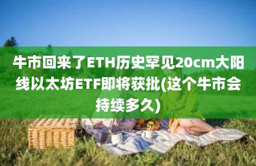 牛市回来了ETH历史罕见20cm大阳线以太坊ETF即将获批(这个牛市会持续多久)