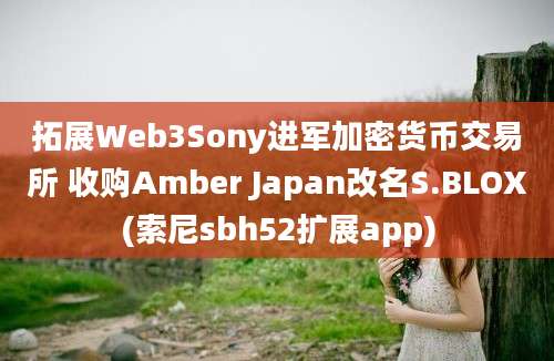 拓展Web3Sony进军加密货币交易所 收购Amber Japan改名S.BLOX(索尼sbh52扩展app)