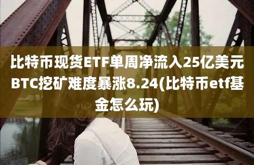 比特币现货ETF单周净流入25亿美元BTC挖矿难度暴涨8.24(比特币etf基金怎么玩)