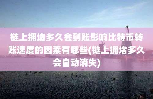 链上拥堵多久会到账影响比特币转账速度的因素有哪些(链上拥堵多久会自动消失)