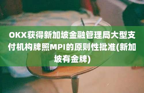 OKX获得新加坡金融管理局大型支付机构牌照MPI的原则性批准(新加坡有金牌)