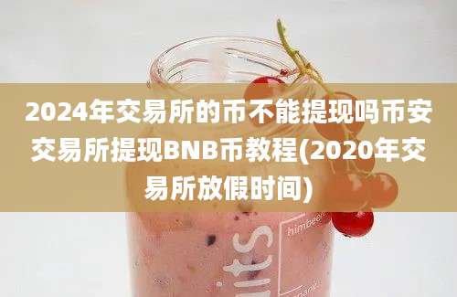 2024年交易所的币不能提现吗币安交易所提现BNB币教程(2020年交易所放假时间)