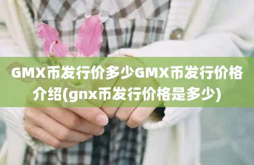 GMX币发行价多少GMX币发行价格介绍(gnx币发行价格是多少)