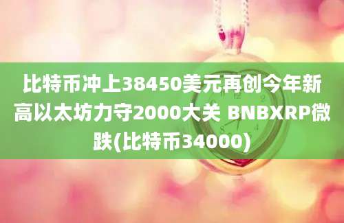 比特币冲上38450美元再创今年新高以太坊力守2000大关 BNBXRP微跌(比特币34000)