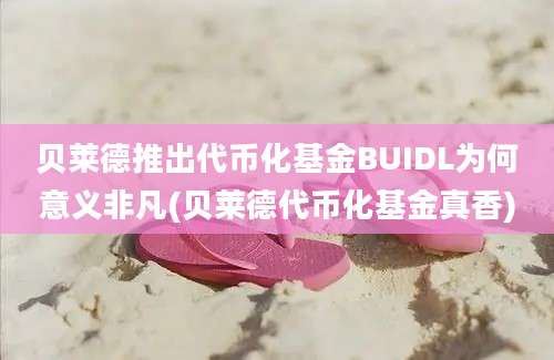 贝莱德推出代币化基金BUIDL为何意义非凡(贝莱德代币化基金真香)